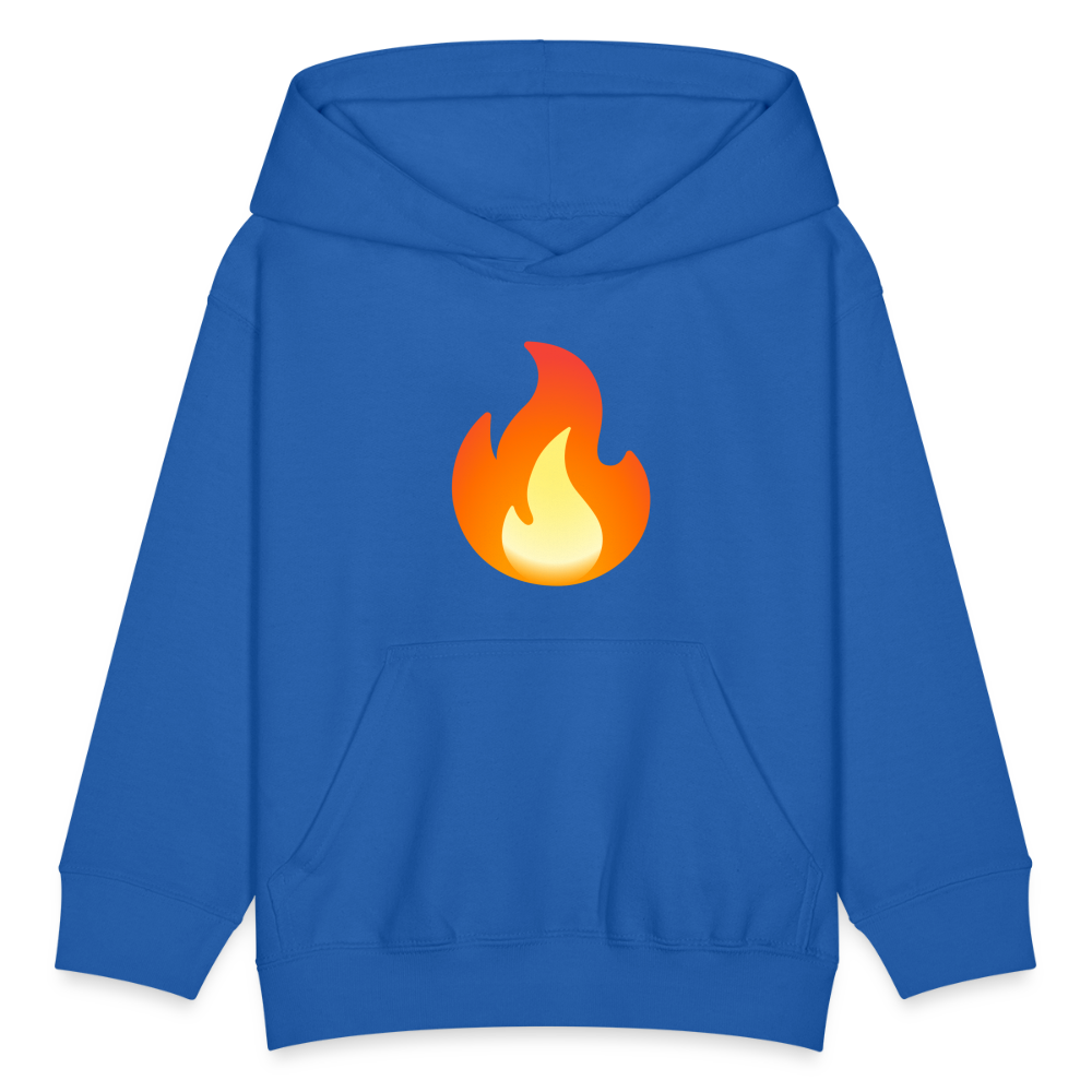 🔥 Fire (Noto Color Emoji) Kids' Hoodie - royal blue