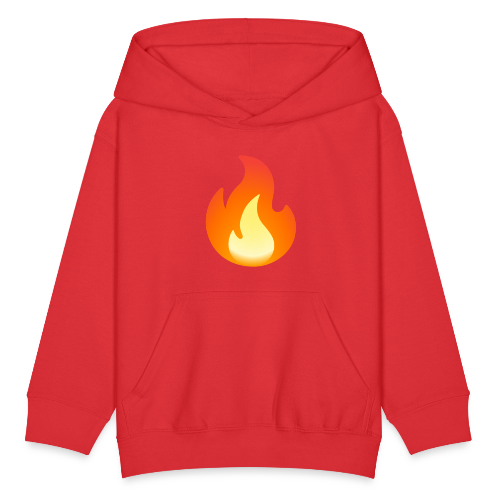 🔥 Fire (Noto Color Emoji) Kids' Hoodie - red